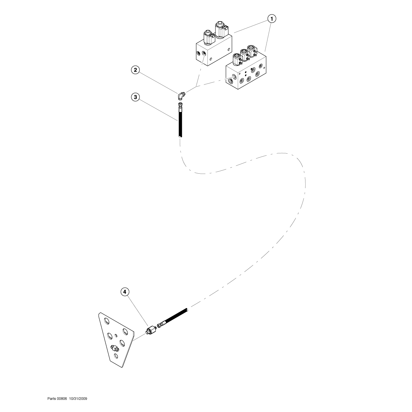 Pilot Pressure Manifold to Bulkhead - Shift Lines