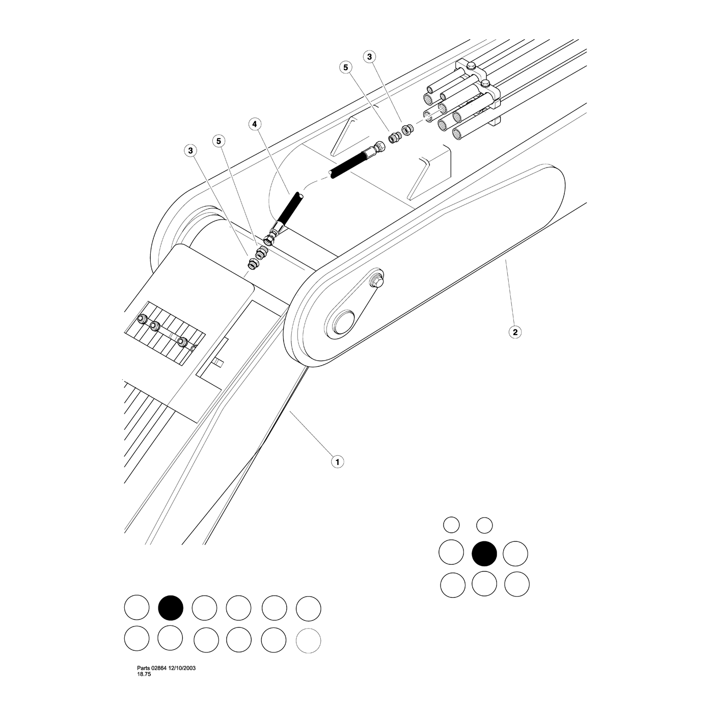 Main Boom to Stick Boom - (Processing Heads)