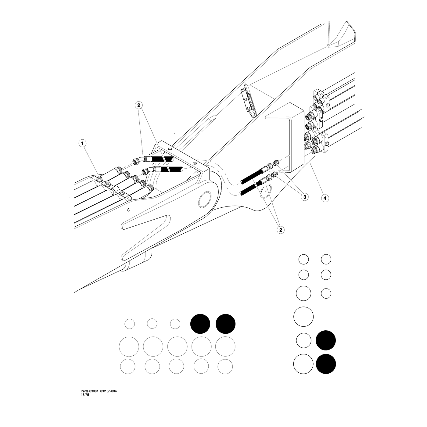 Pressure & Return lines - (Disc/Bar Saw combo)