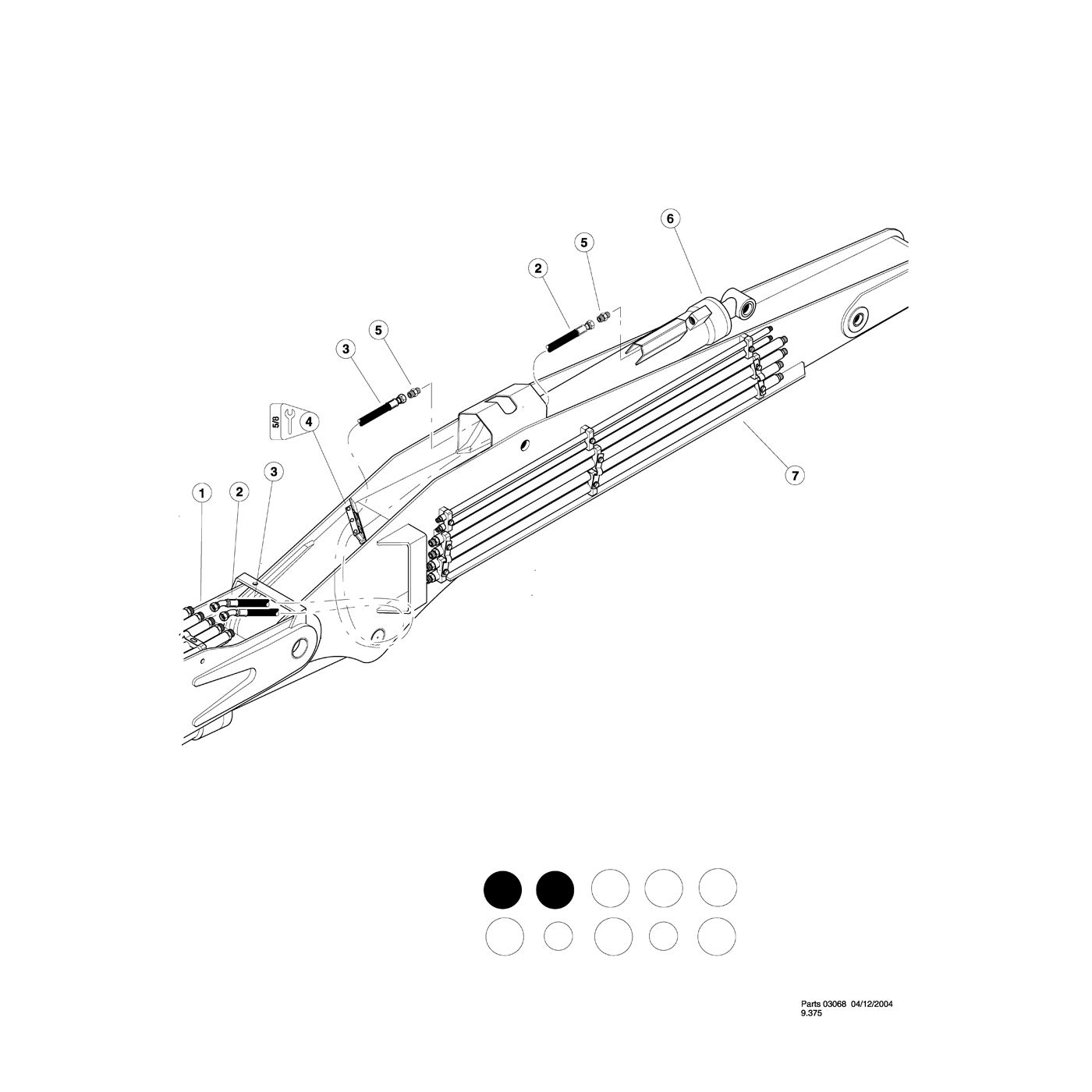 Main Boom to Tool Tilt Cylinder