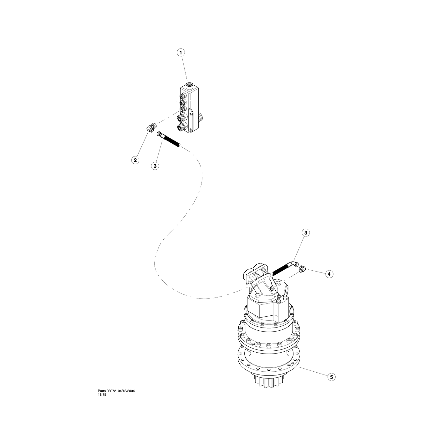Swing Motor Return Oil Line