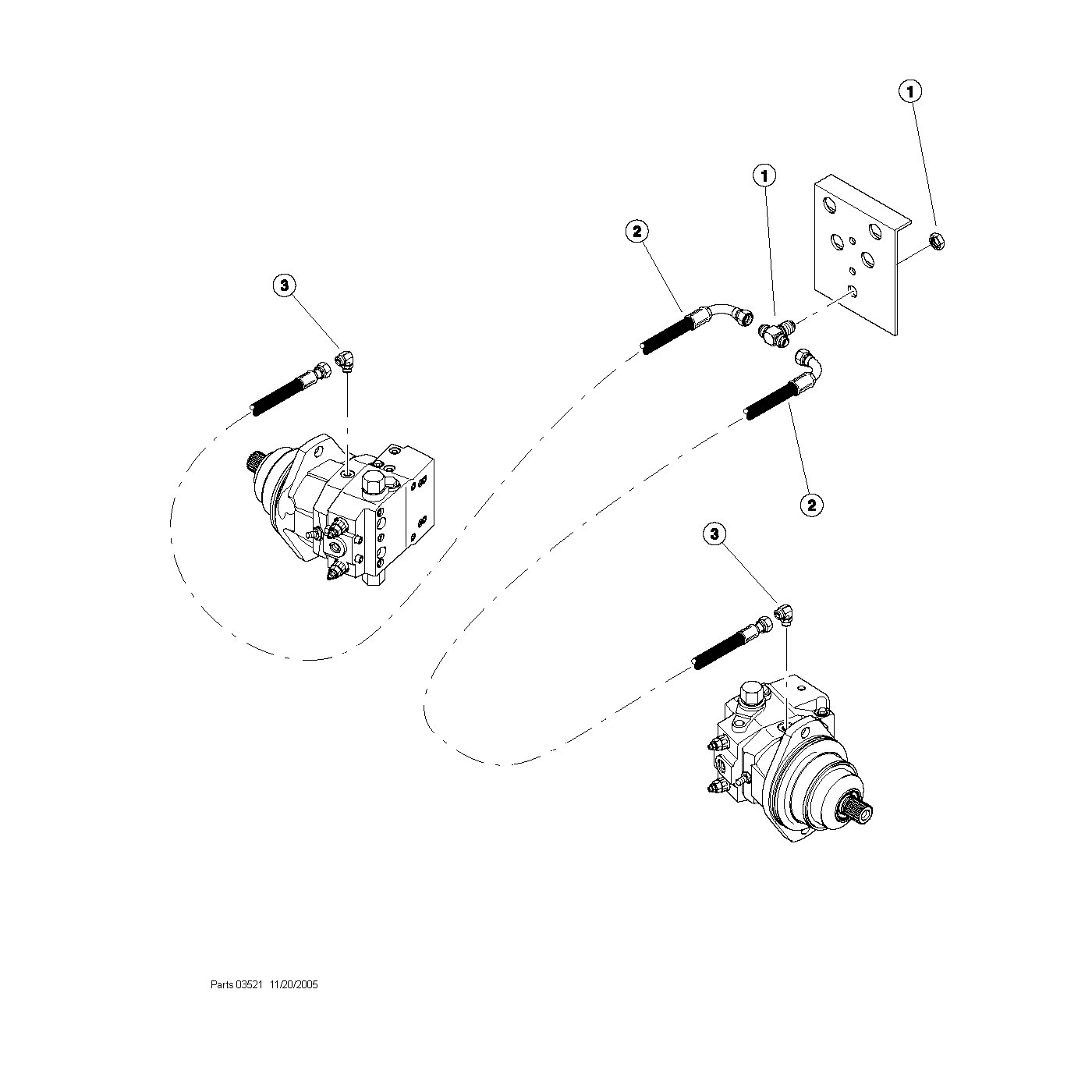 Case Drain Line - Lower