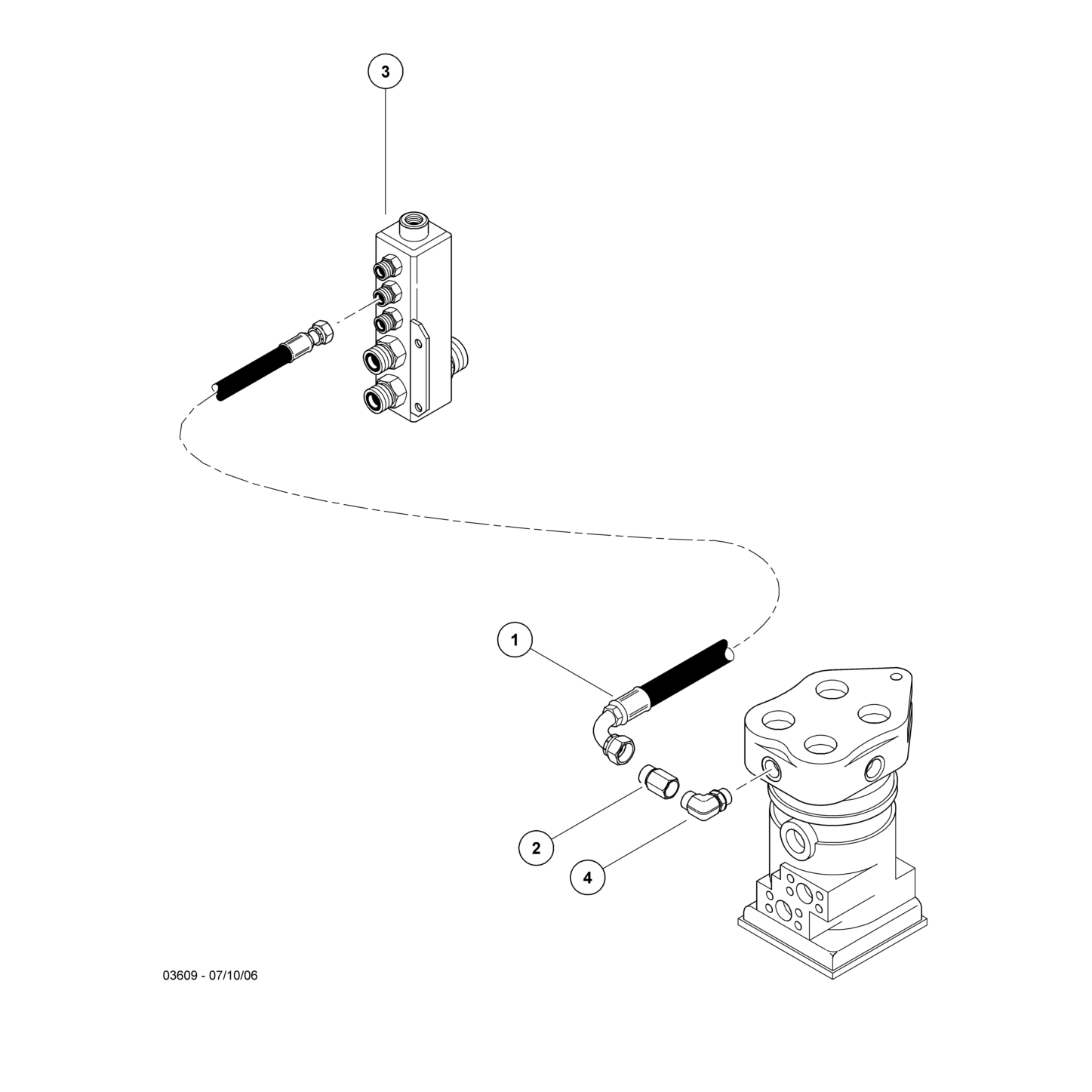 Case drain line to return oil manifold