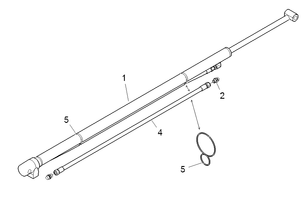 Telescopic cylinder 6,8m