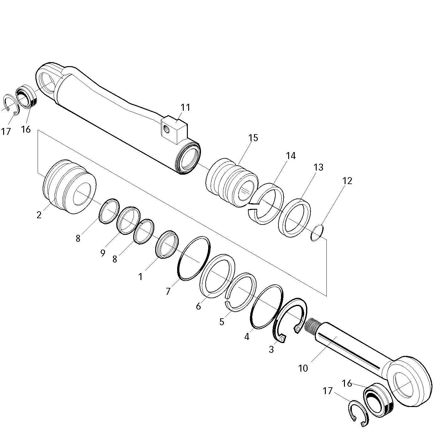 Spare part kit cylinder