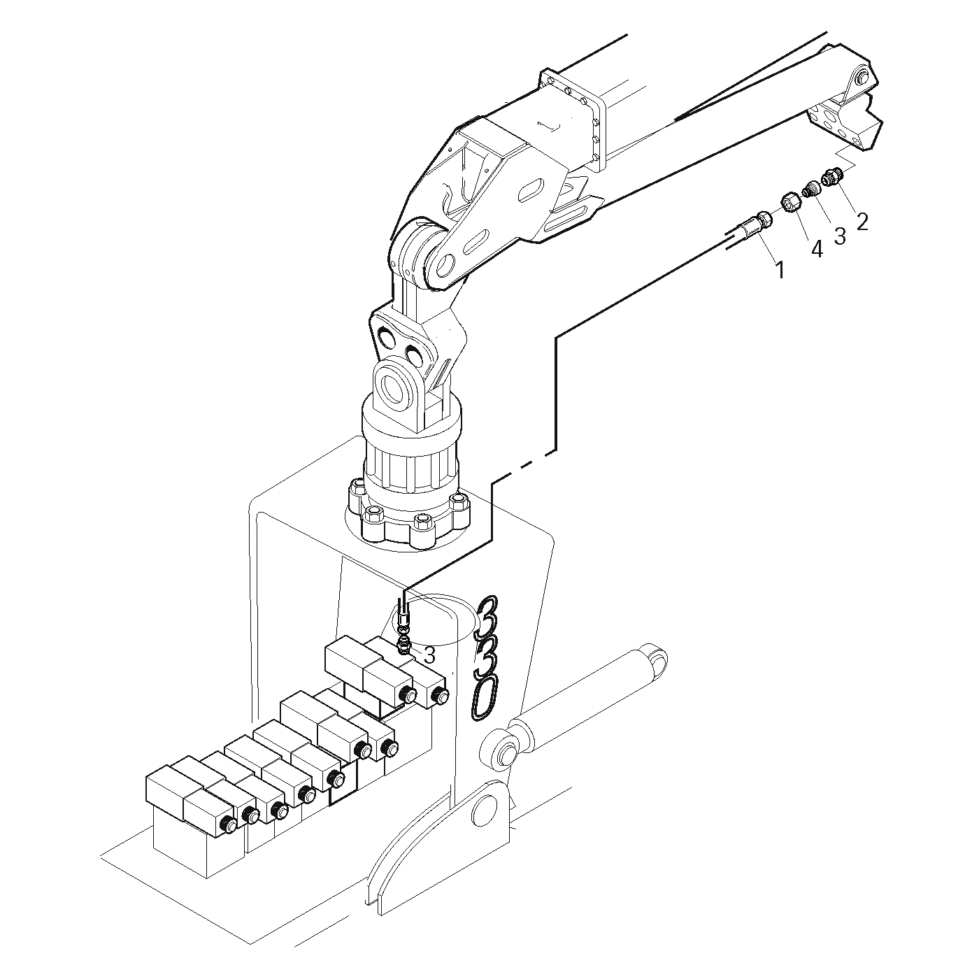 Stump treatment hydraulics