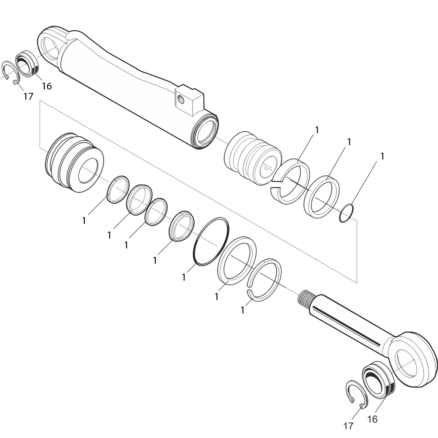 Spare part kit cylinder