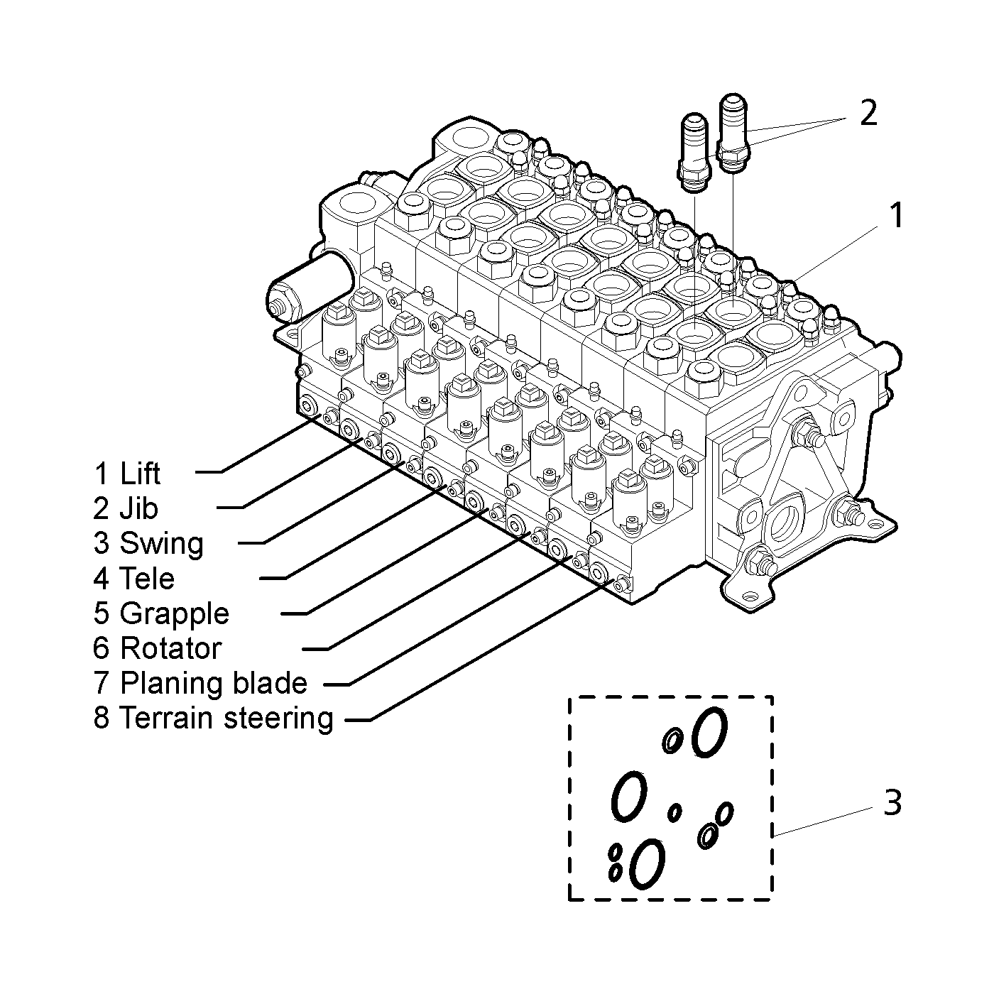 Valve section front blade