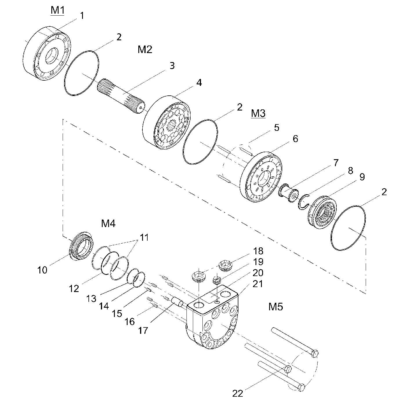 Spare parts hydraulic motor 315