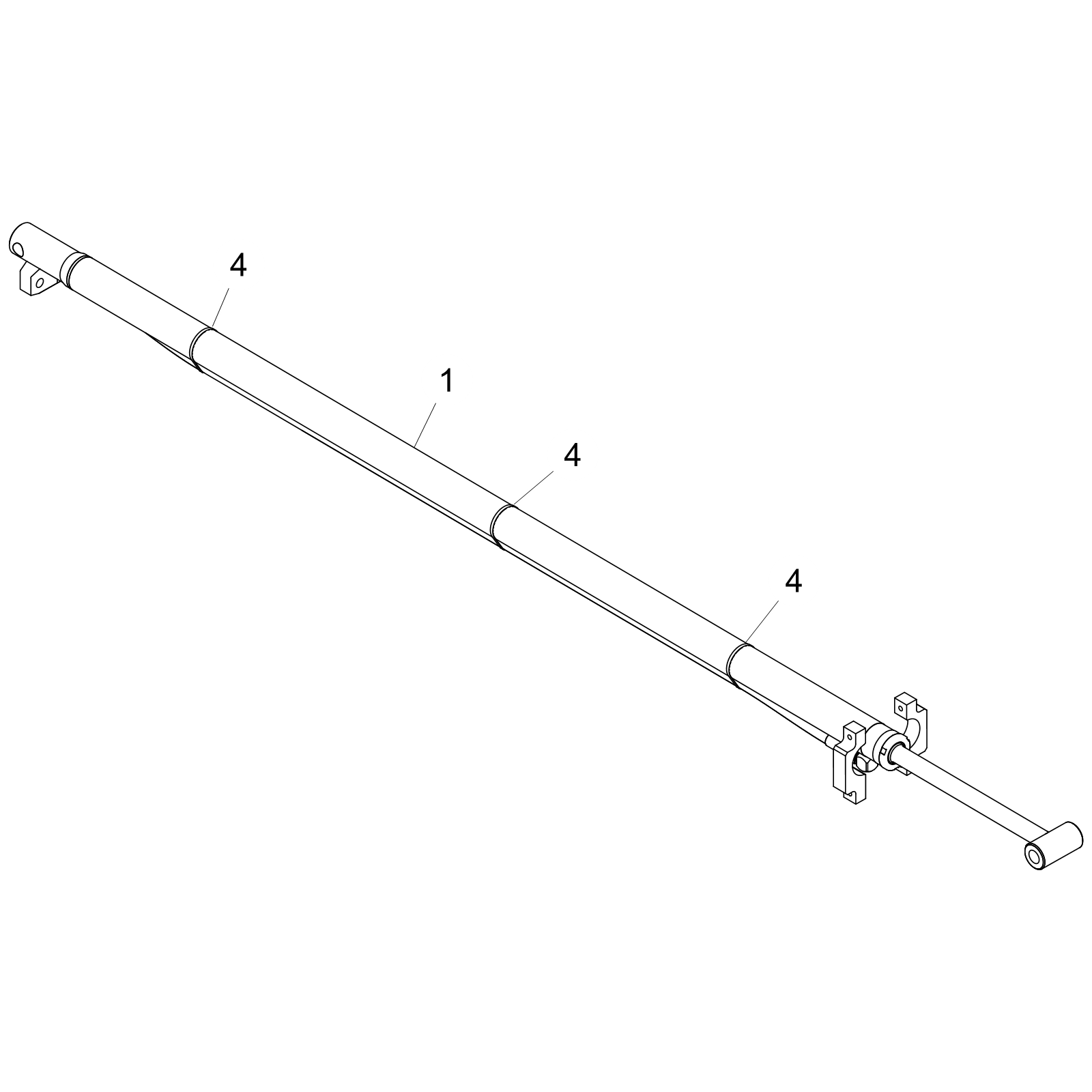 Telescopic cylinder 7,8m
