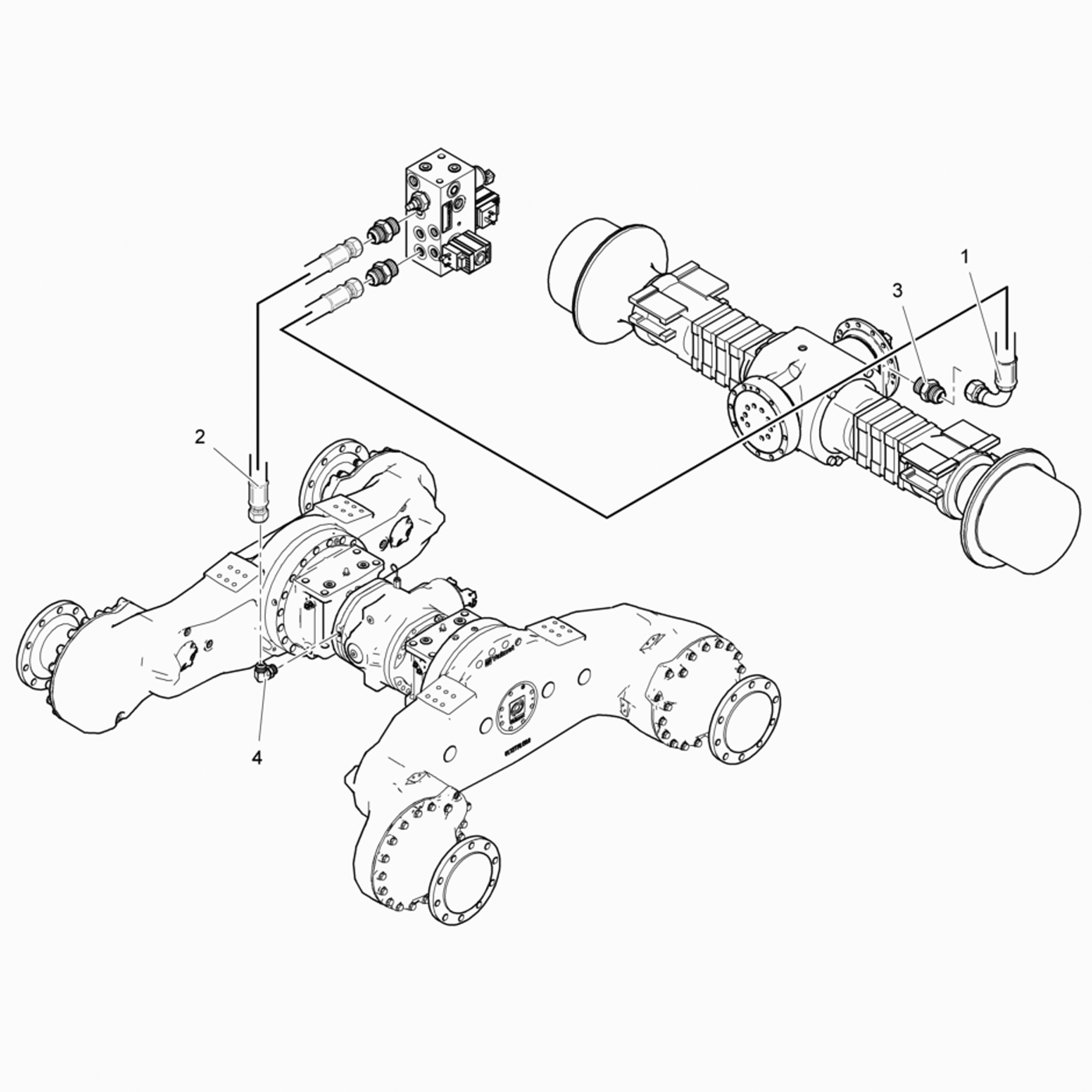 Differential lock 6-wheel
