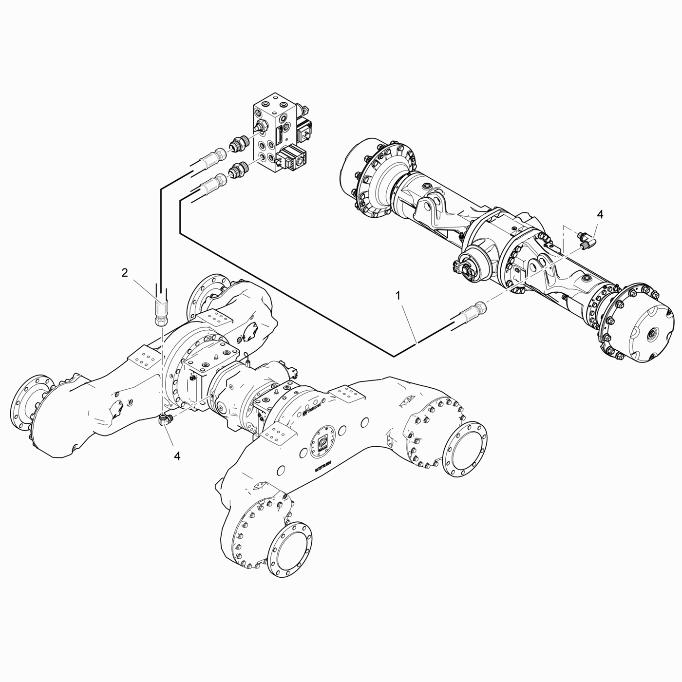 Differential lock 6-wheel