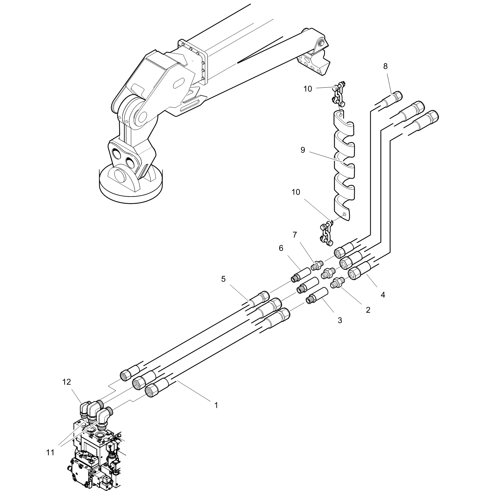 Crane-head CRH hydraulics Multi-tree handling ORFS
