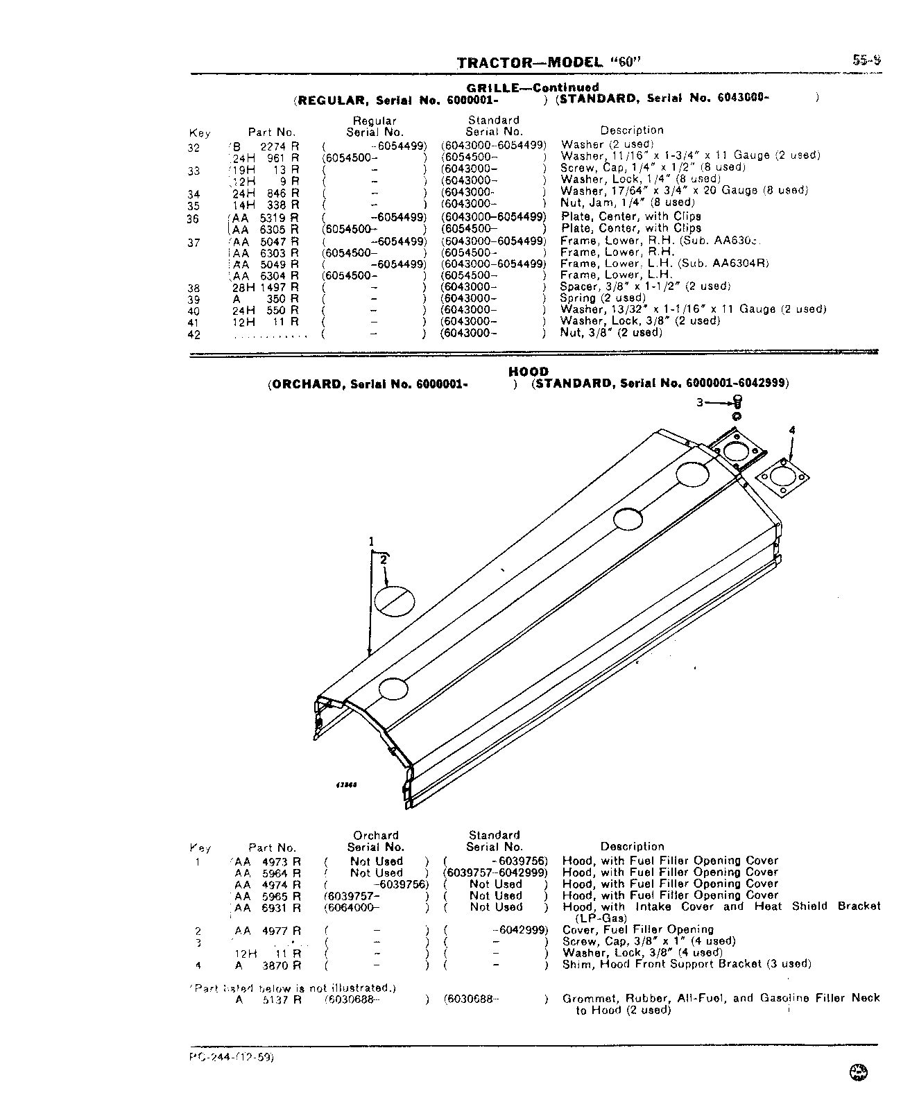 Section 55-Tools, Instrument Panel, Gauges, Hood, Grille, and Fenders (Continued)