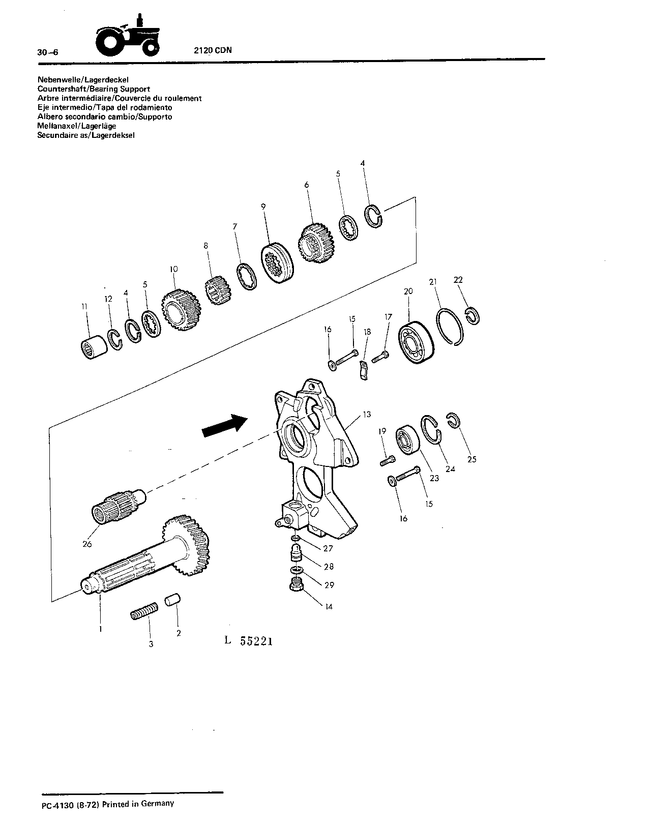 Countershaft / Bearing Support