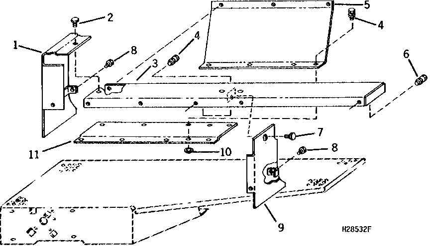 OPERATOR'S PLATFORM LADDER LANDING EXTENSION (SIDEHILL WITH 28.1-26 TIRES)