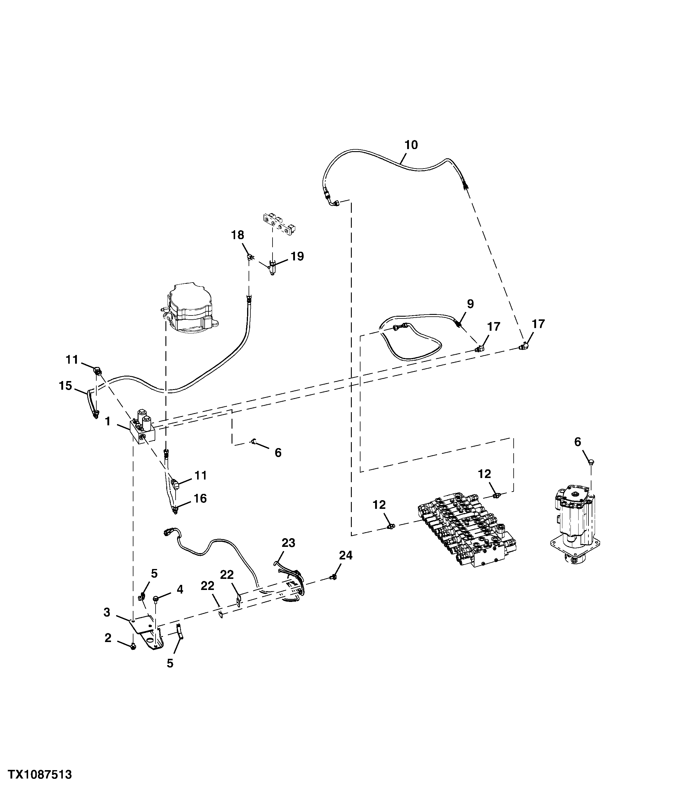 Solenoid Valve Lines To Power Angle Blade Spool
