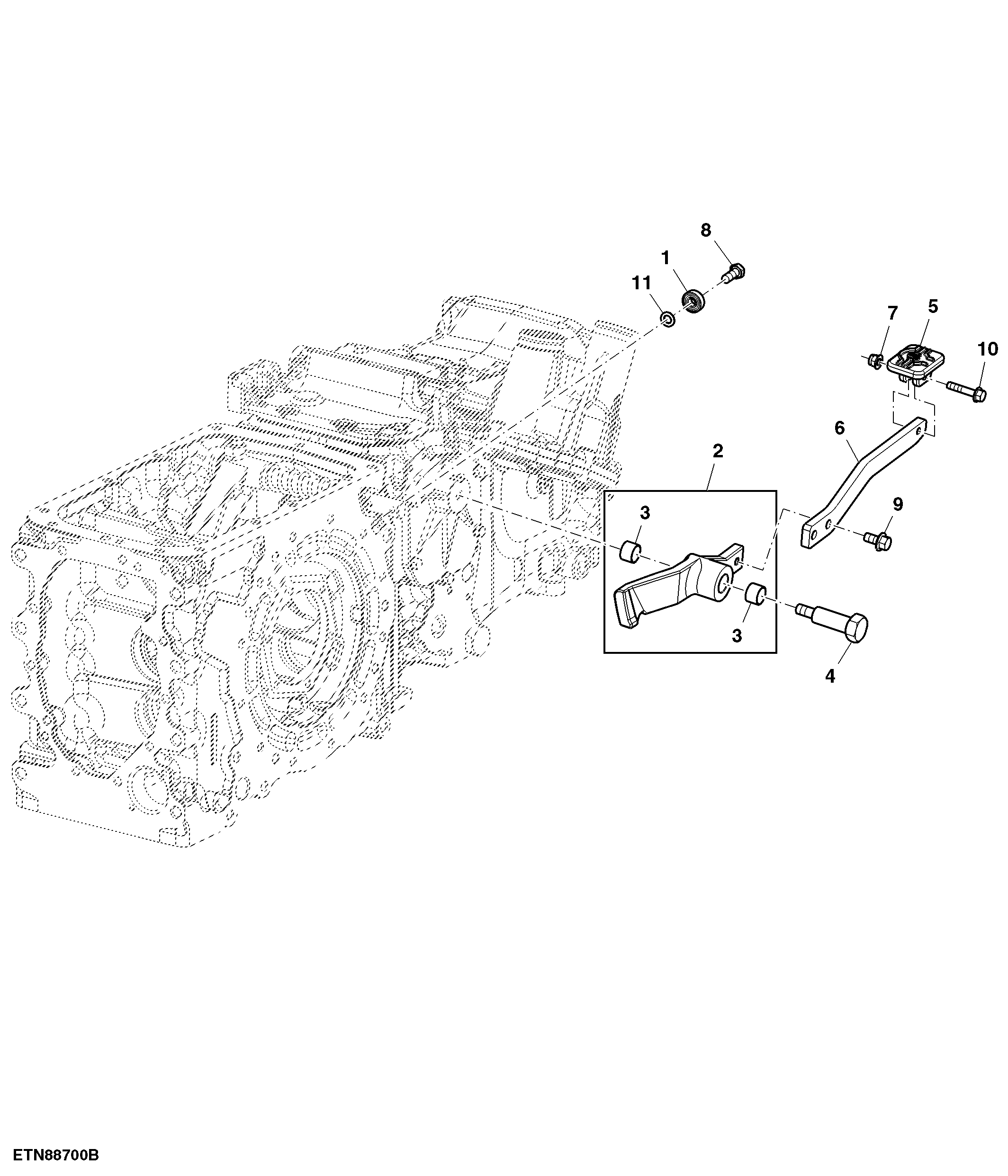 Differential Lock Pedal, Open Operator Station