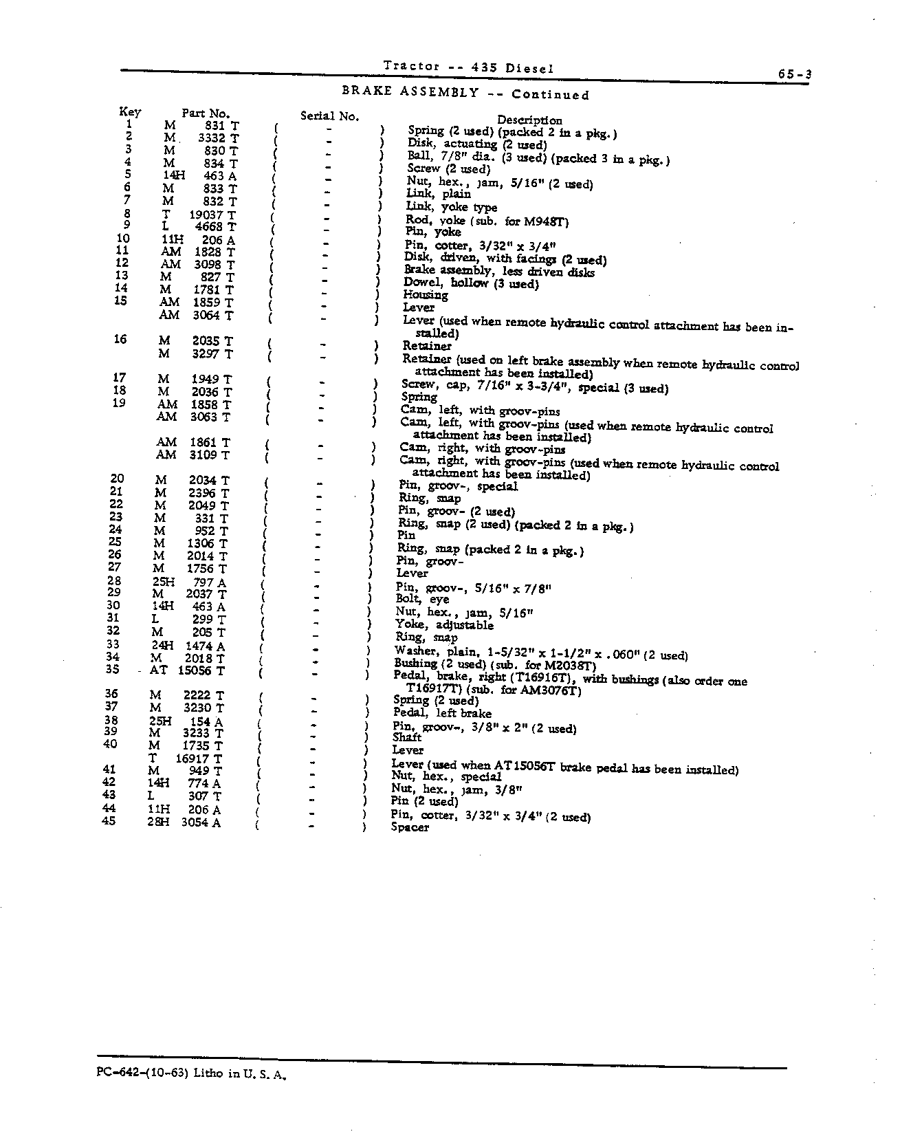 Brake assembly (Continued)