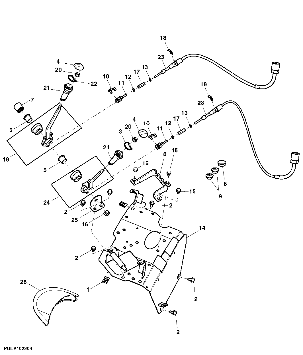 Rear Scv Control Levers, (Dual) Cab (440001 - )