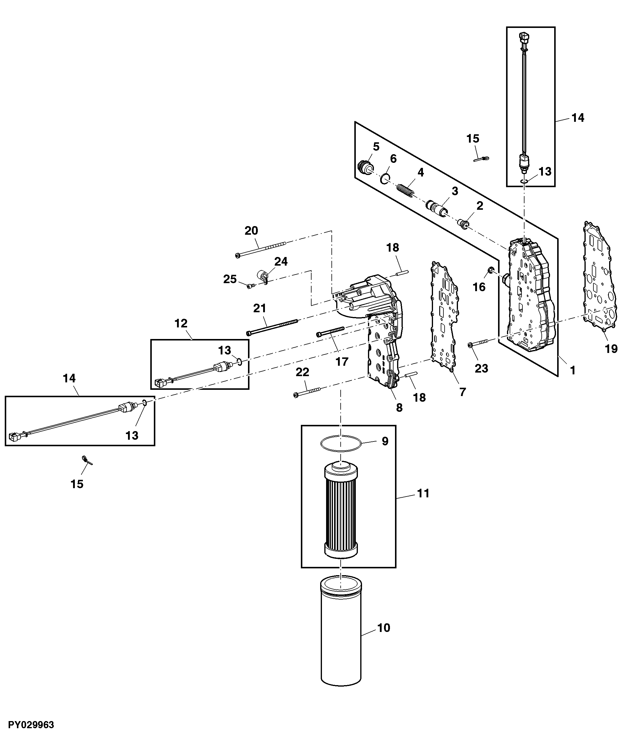Transmission Oil Filter / System Pressure Control Block