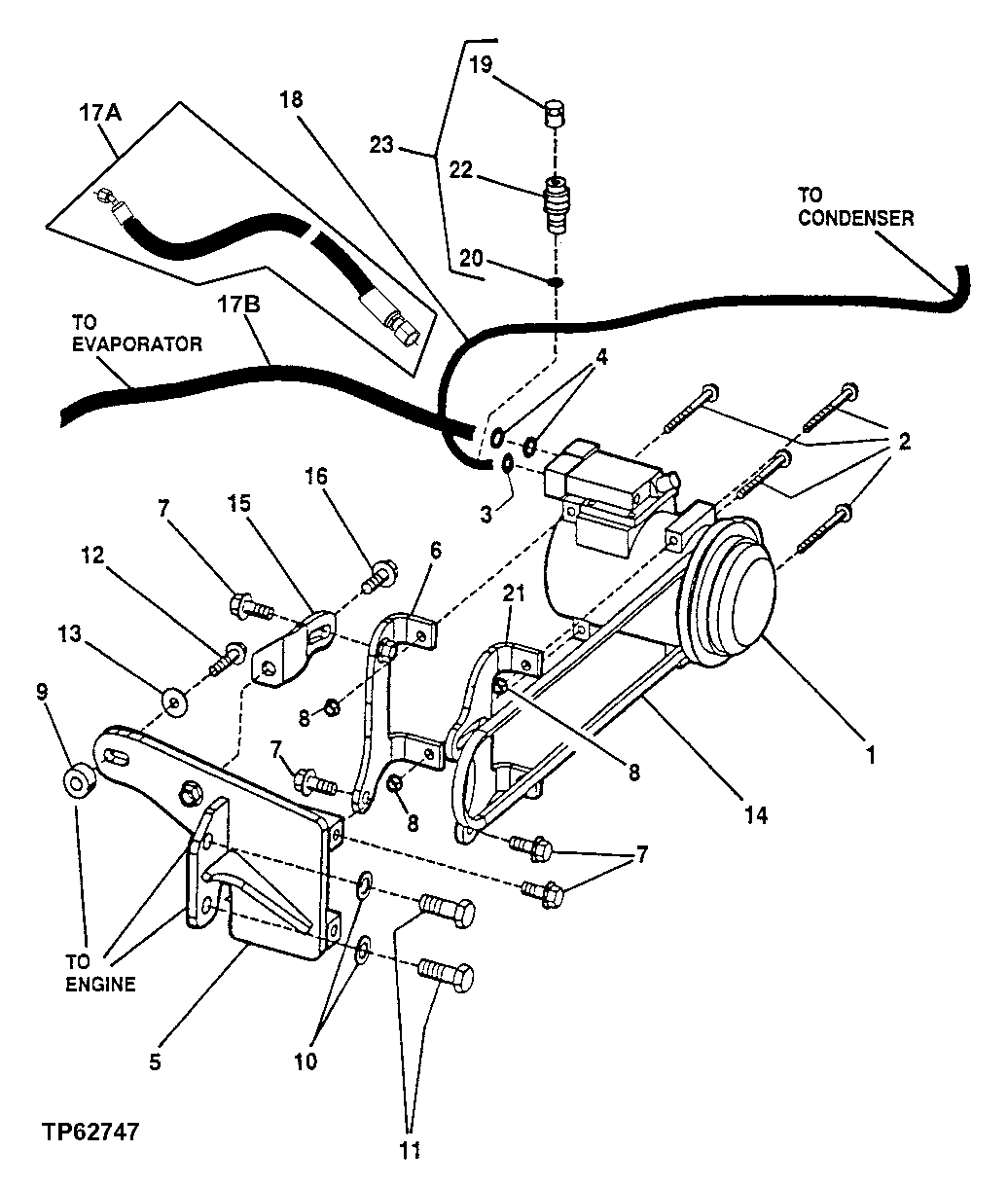 AIR CONDITIONER COMPRESSOR,BRACKETS AND HOSES (ADW) ( - 567056)