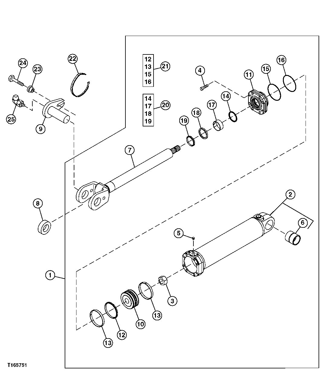 BOOM CYLINDER (SER.NO. 582318- ) (528318 - )