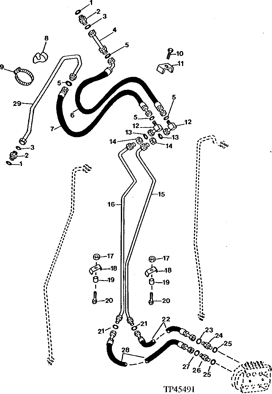 Bucket Cylnder Hydraulics (Standard Boom) (801200 - )