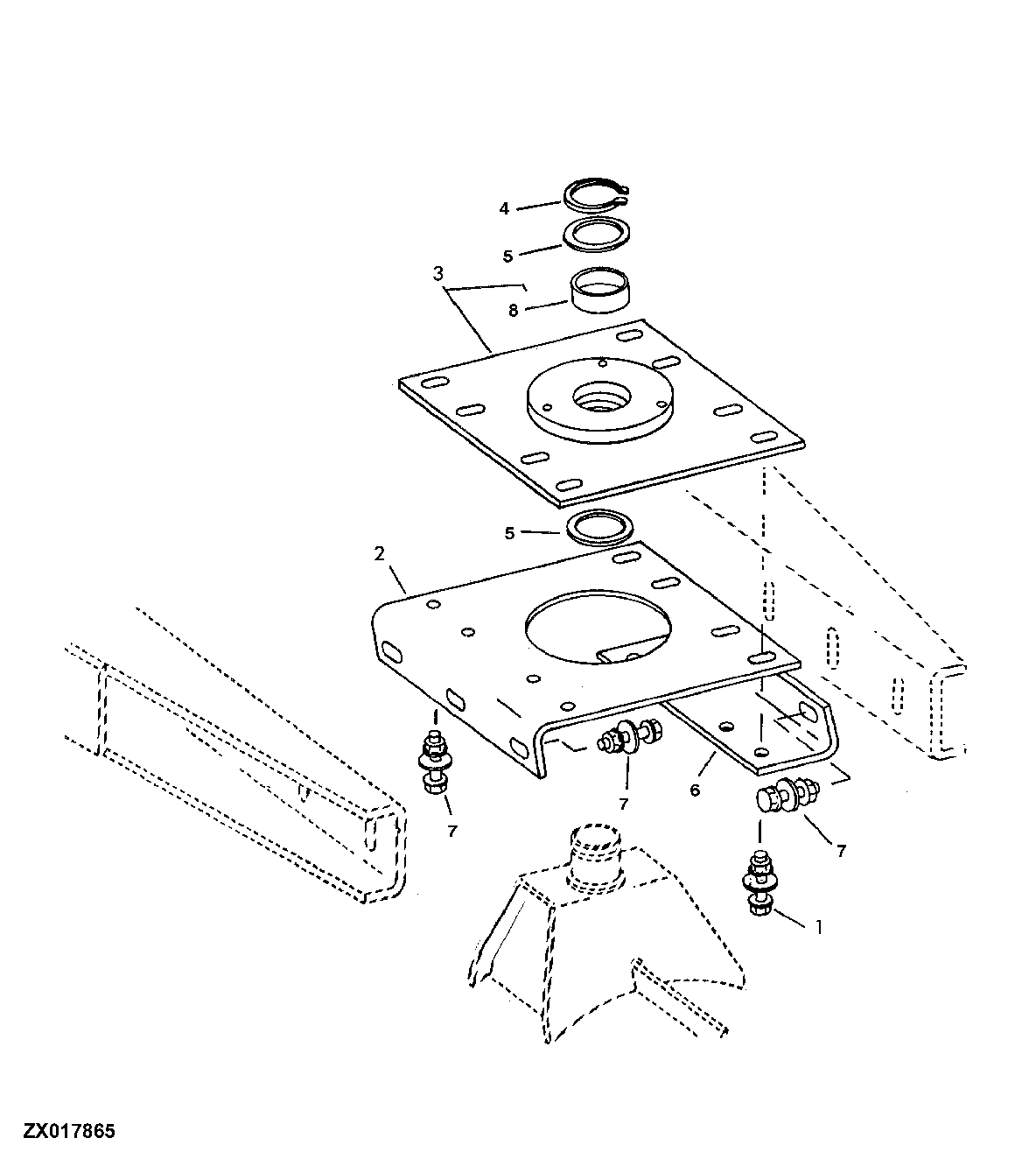 HORIZONTAL UNLOADING AUGER HUB SUPPORT AND SWITCH