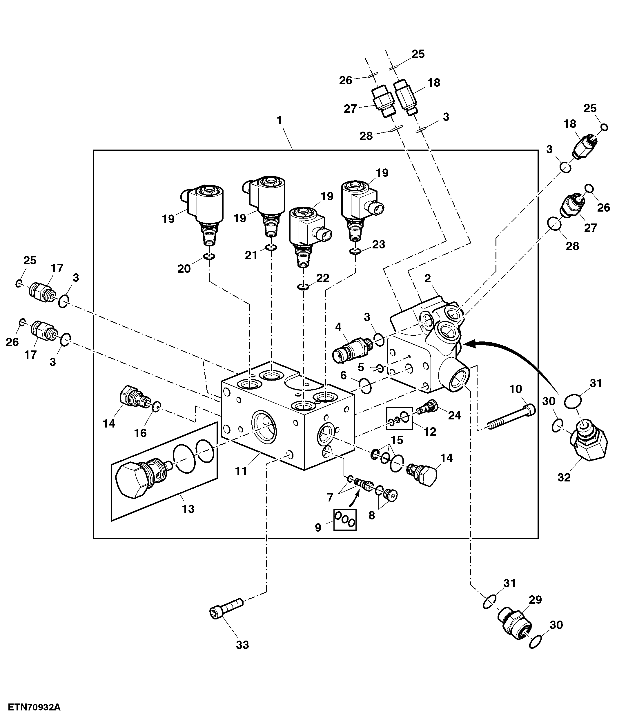 Control Valve, MFWD Axle, W/ TLS™ (652700 - )