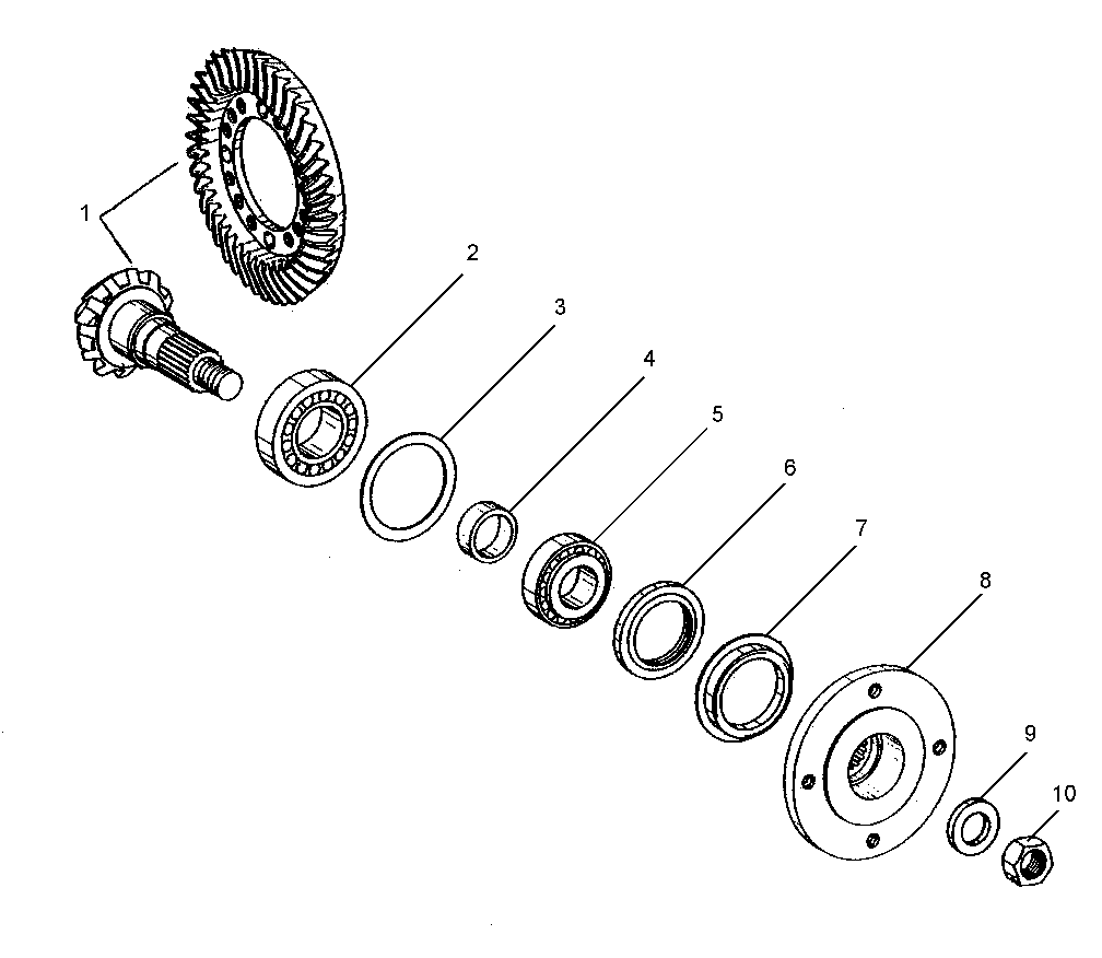 FRONT WHEEL DRIVE-AXLE, BEVEL GEAR SET TYPE (APL350)