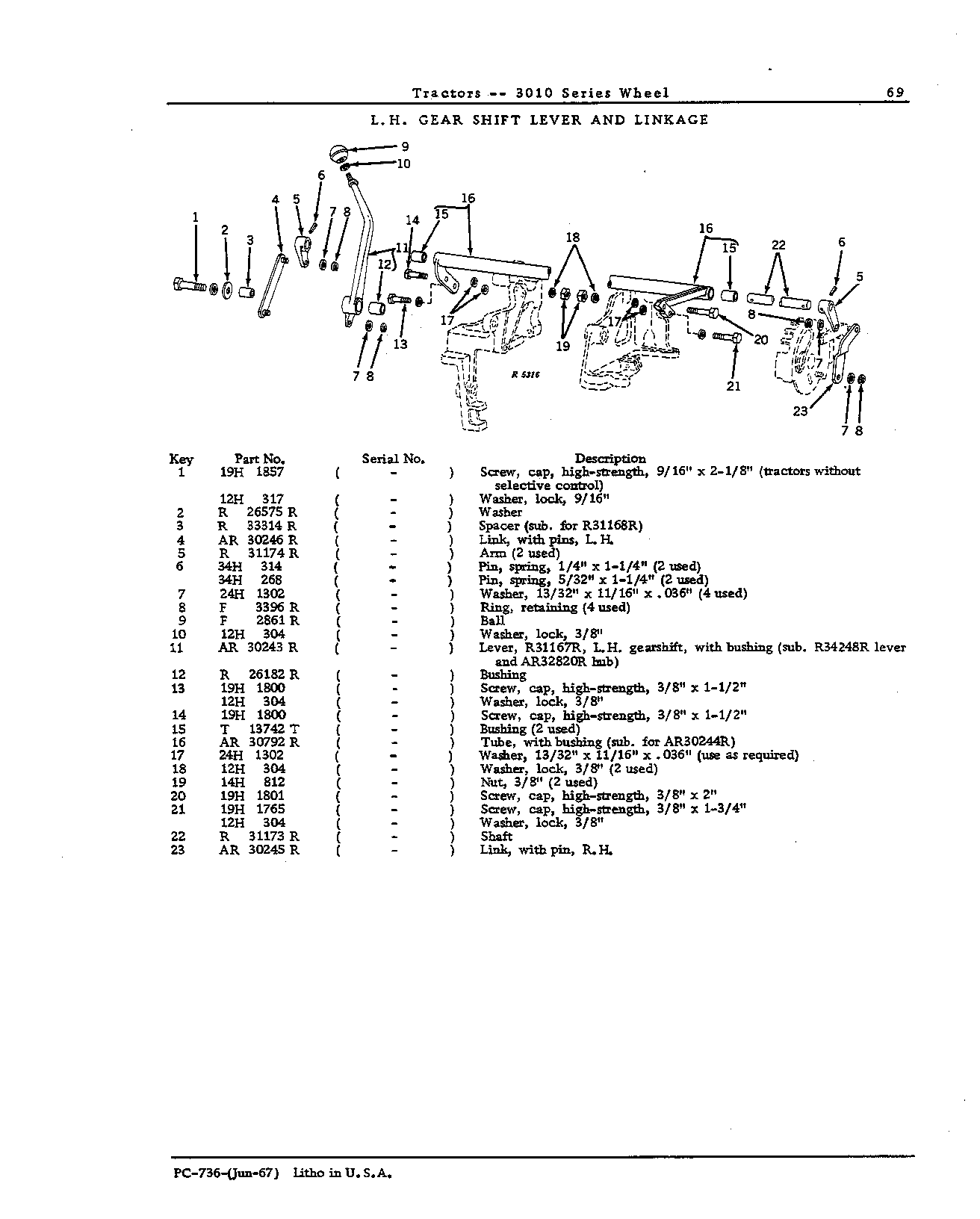 Lever: Gearshift, L.H.