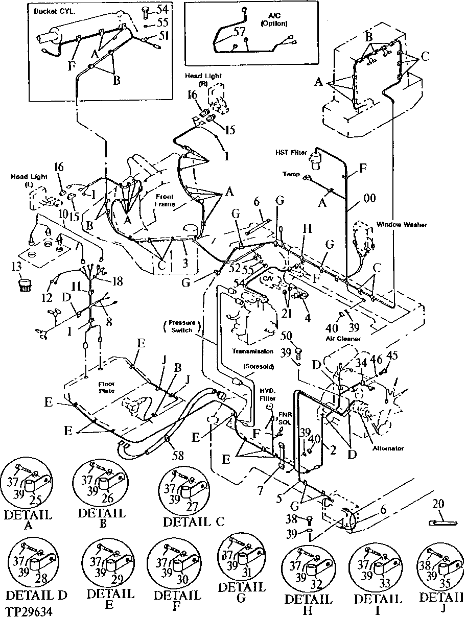 Main Wiring Harness (Cab With Heater) (000477 - 000876)