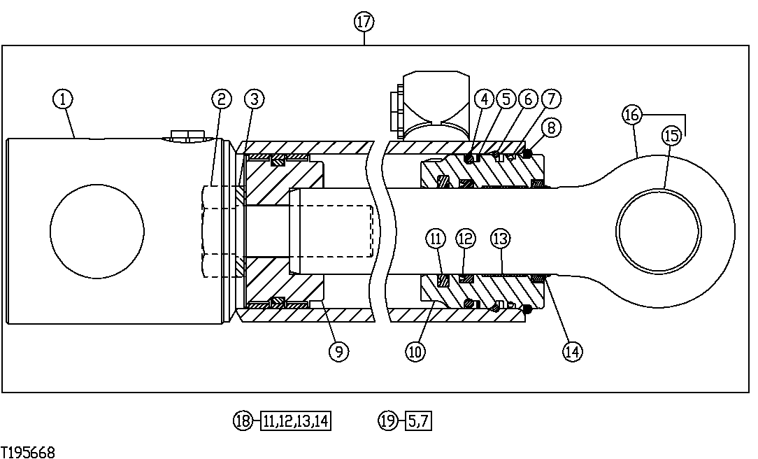 Stabilizer Cylinder and Repair Kit (Standard Stabilizer) ( - 208445)