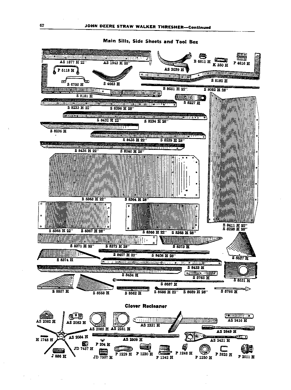 Straw Walker Thresher Tally Box Attachment for R.H. or L.H. End Delivery (Continued)