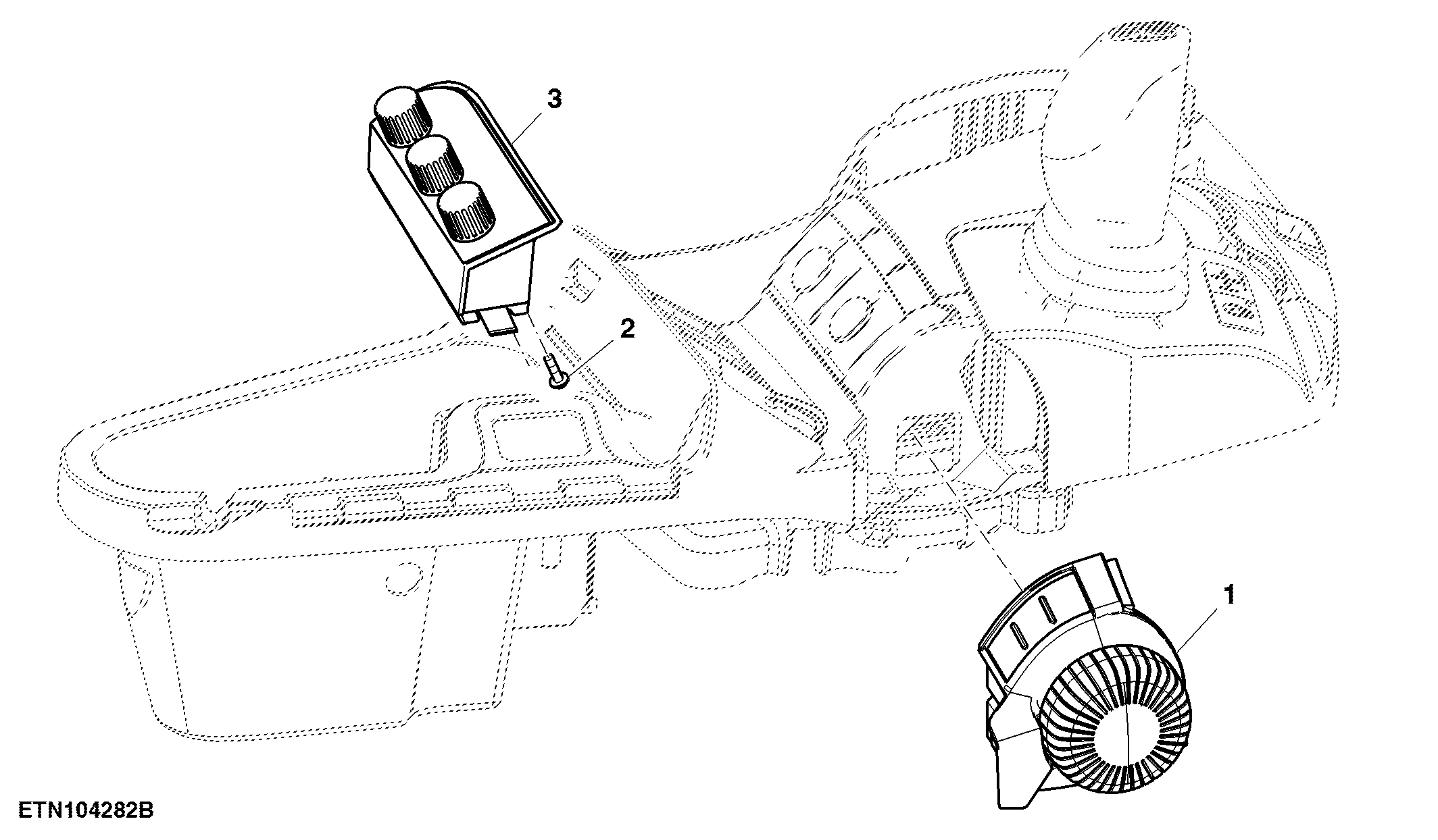 Control, Rear Hitch, W/ Height Encoder ( - 114999)