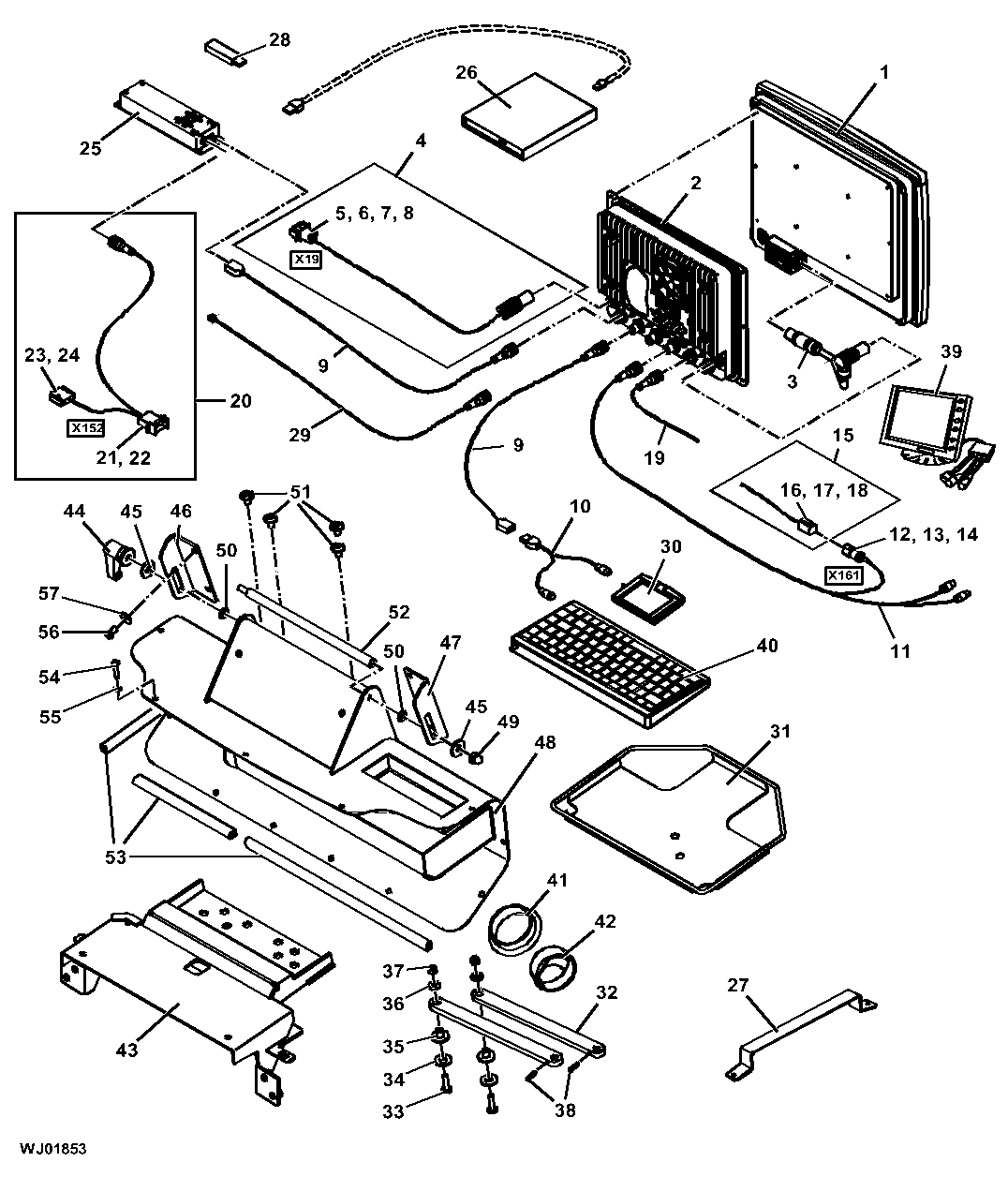 Console and Display Assembly, XL PC (005145 - )