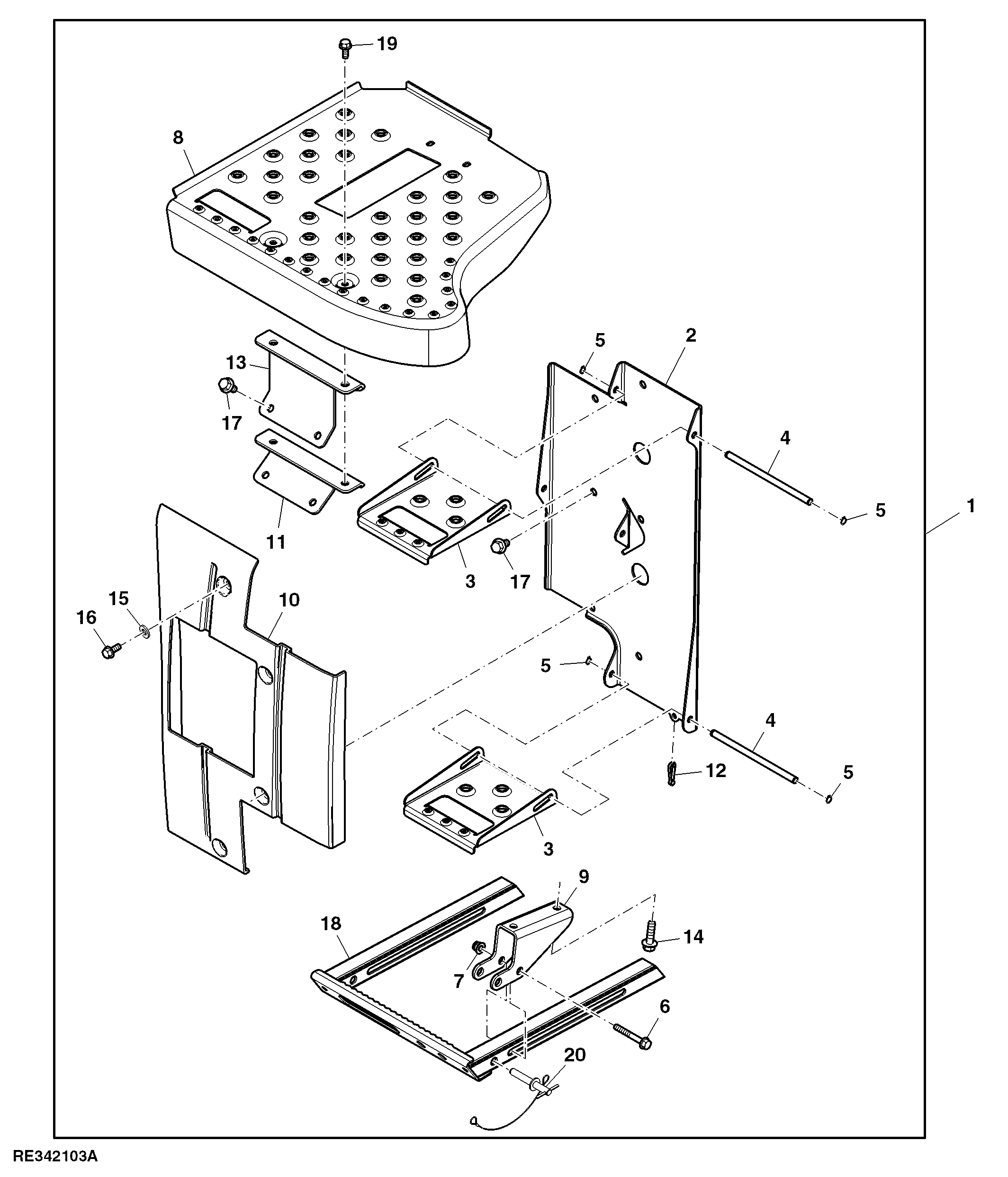 Attachment, Step, RH, Group 48 and 49 Tires