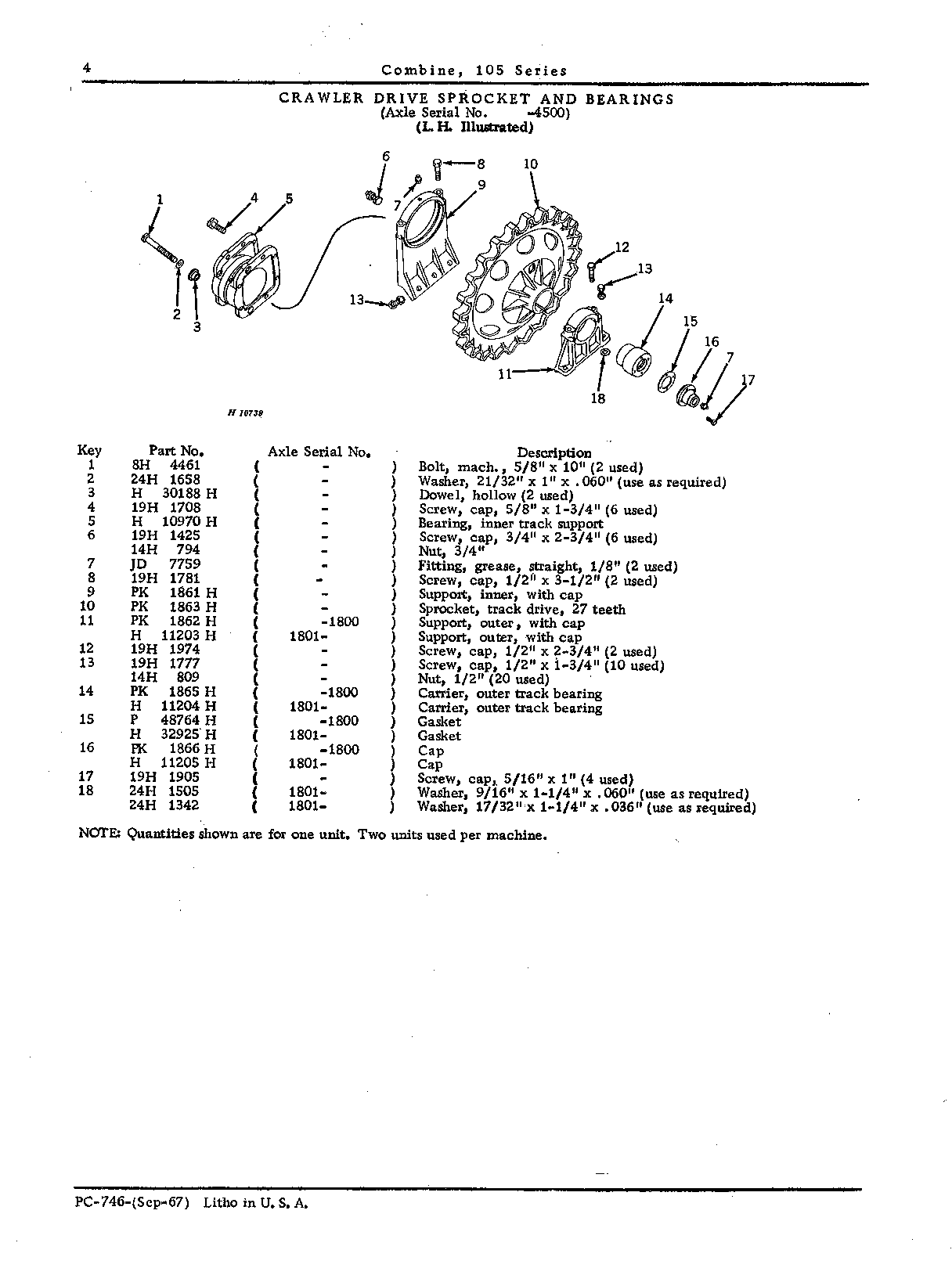 Main Wheels, Tracks, and Axle (Continued)