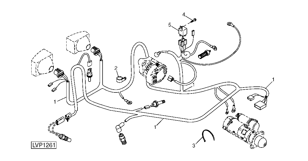 Front Wiring Harness and Manifold Heater Relay