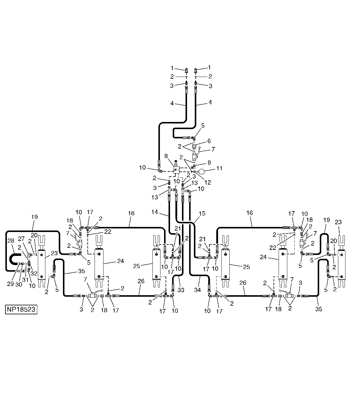 Fertilizer Opener Down Pressure (15-Row) (4001 - )