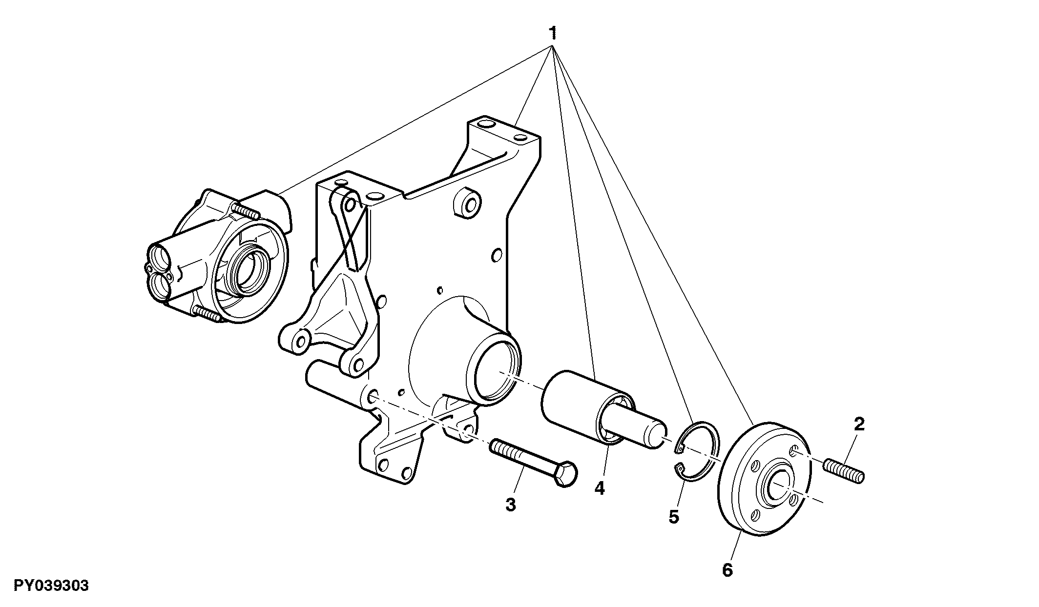 Mechanical Coolant Pump, Fan Console And Attaching Parts