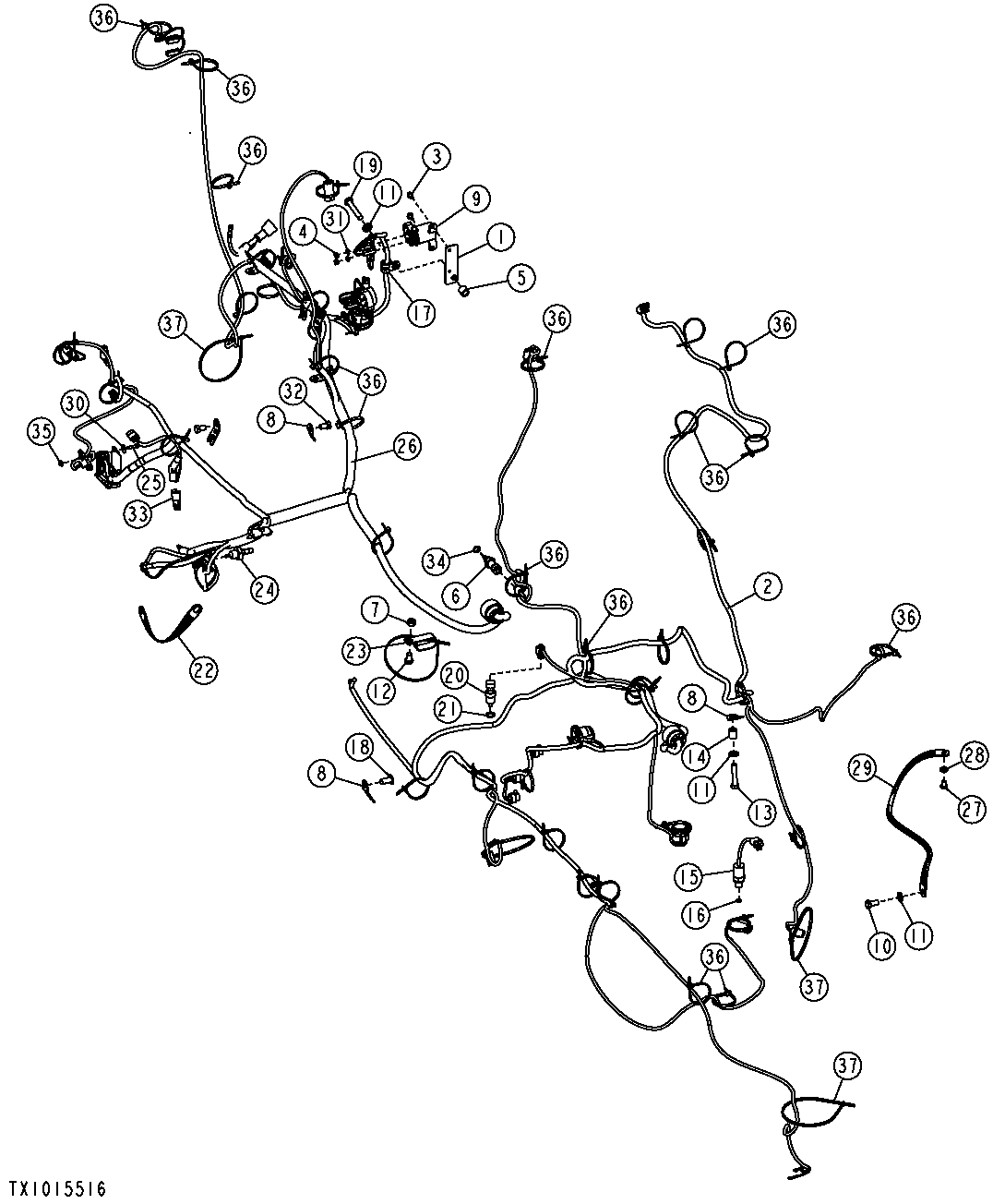 Engine and Transmission Harness (Engine 6068TT061)