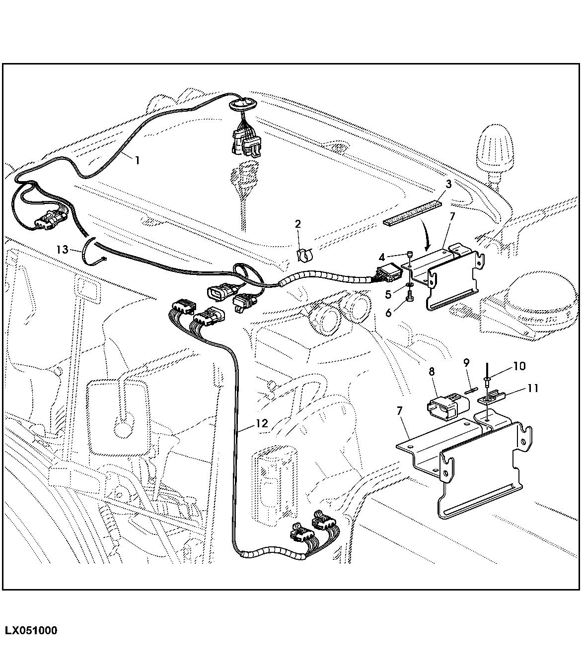 WIRING HARNESS / GPS CONSOLE AND GREENSTAR DISPLAY 4
