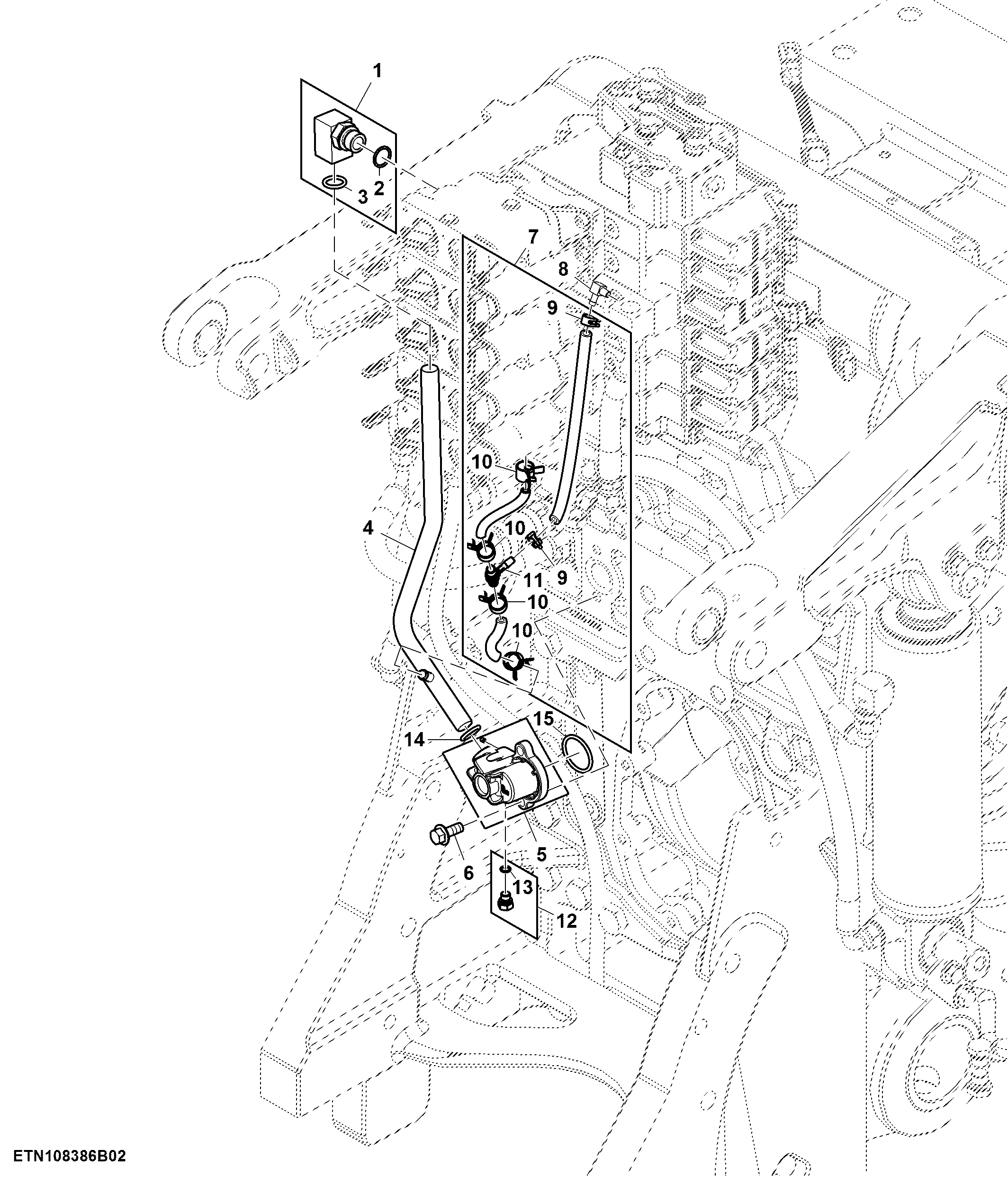 SCV Lines, W/ Rear Hitch and Priority Drain, 1/2” Breakaway Coupler (2/2)