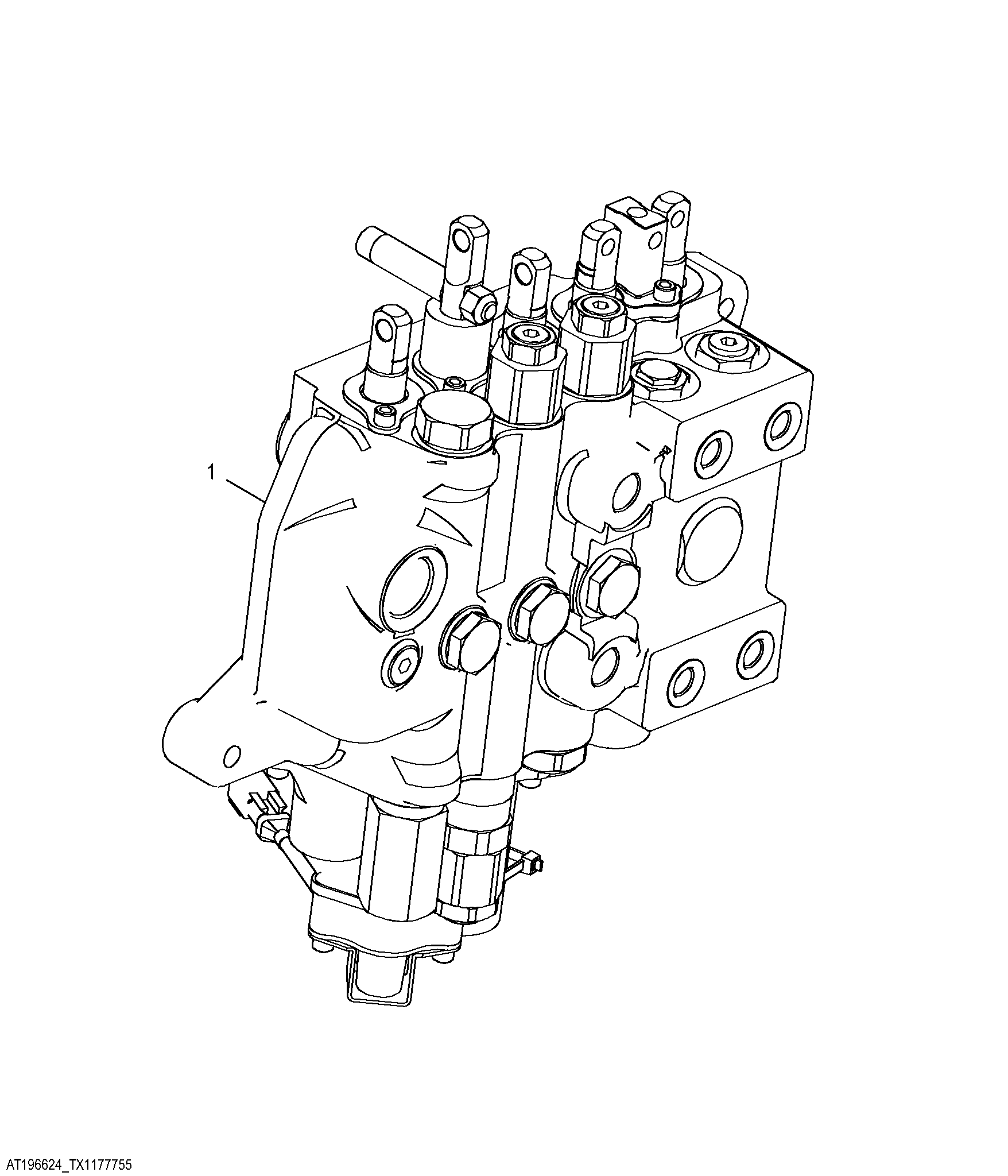 Loader Valve, Fifth Function with Manual Auxiliary