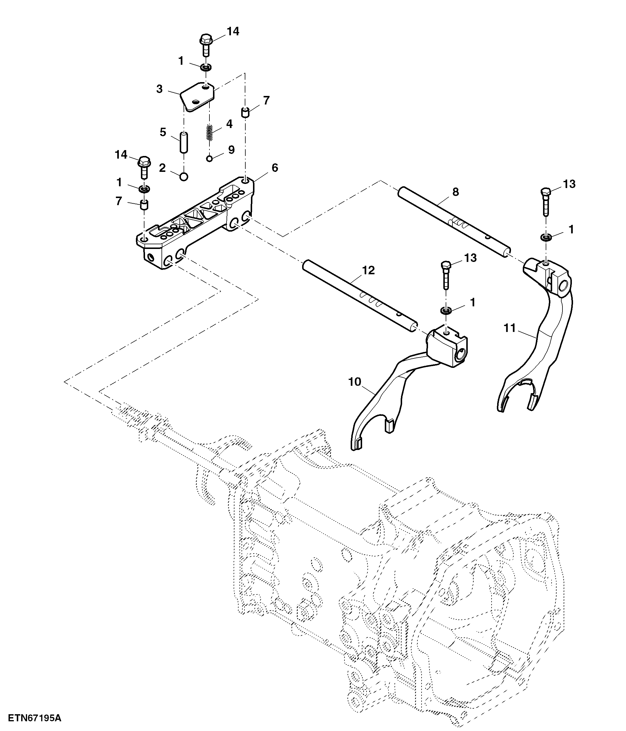 Fork and Shifter Assembly, SyncShuttle™, OOS