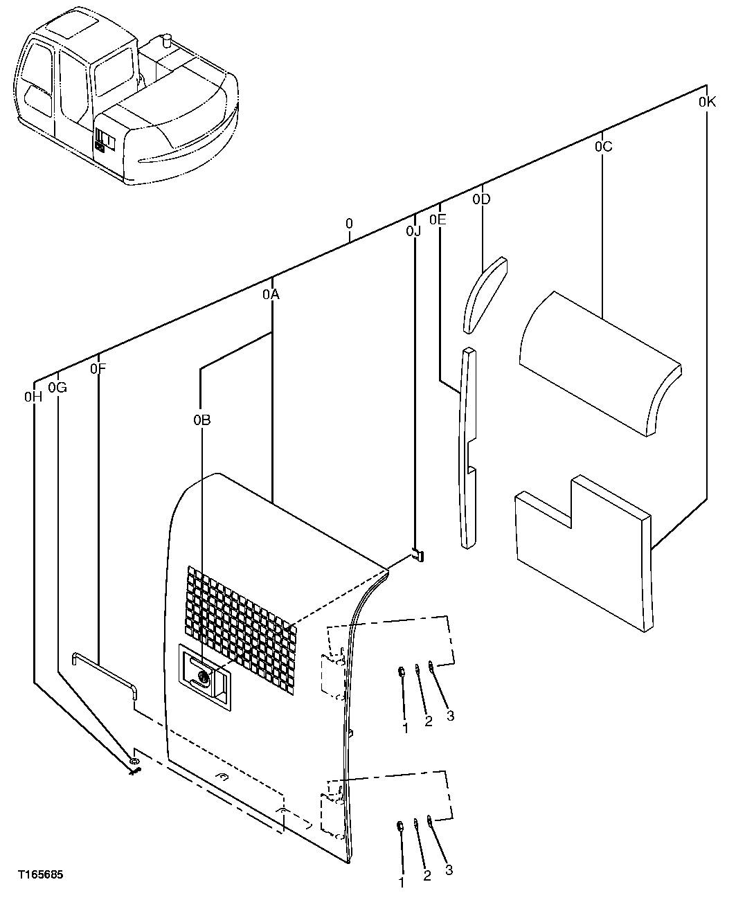 COOLING PACKAGE AND HYDRAULIC PUMP COMPARTMENT DOORS (VENTED)