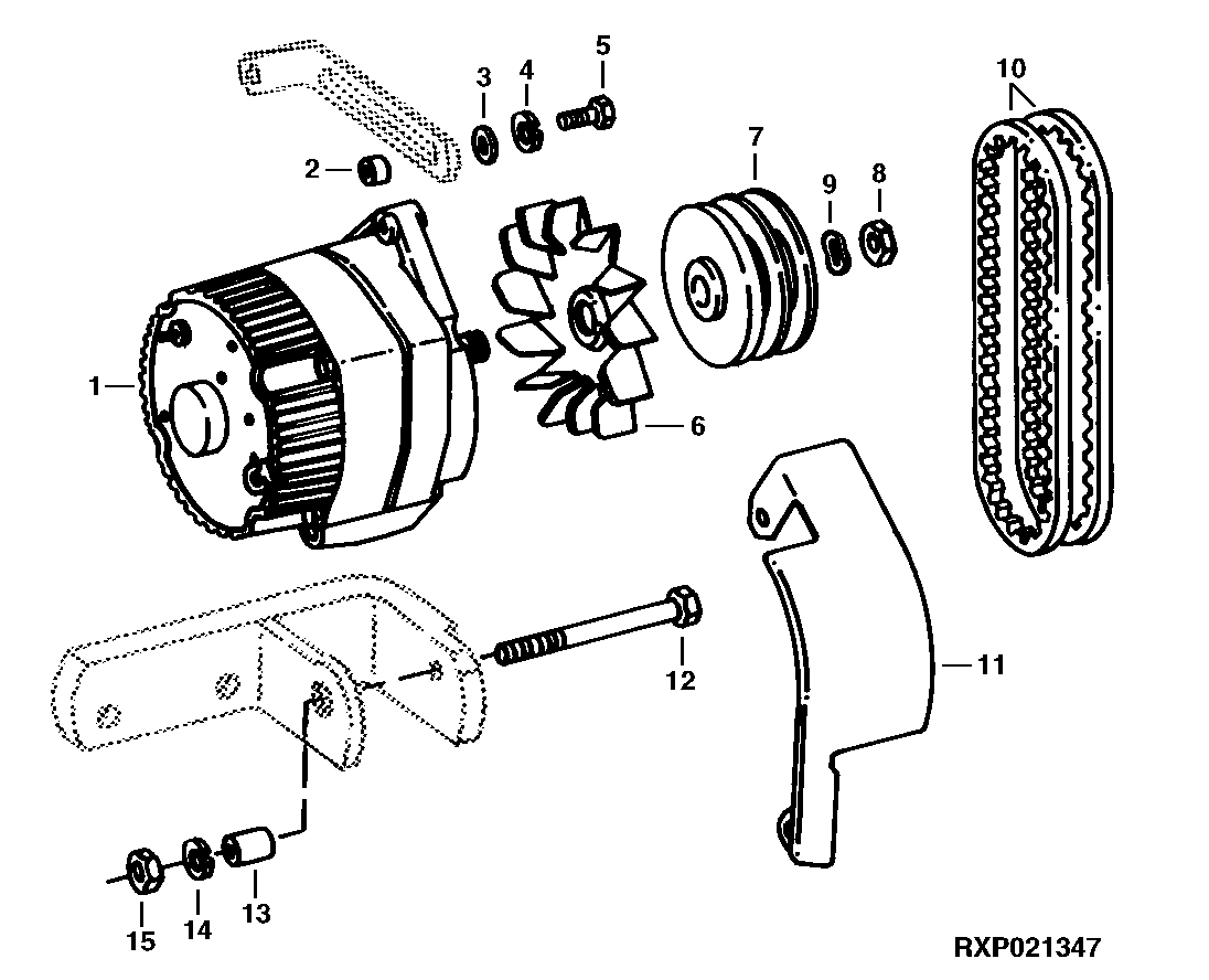 Alternator With Regulator And Mounting Bracket