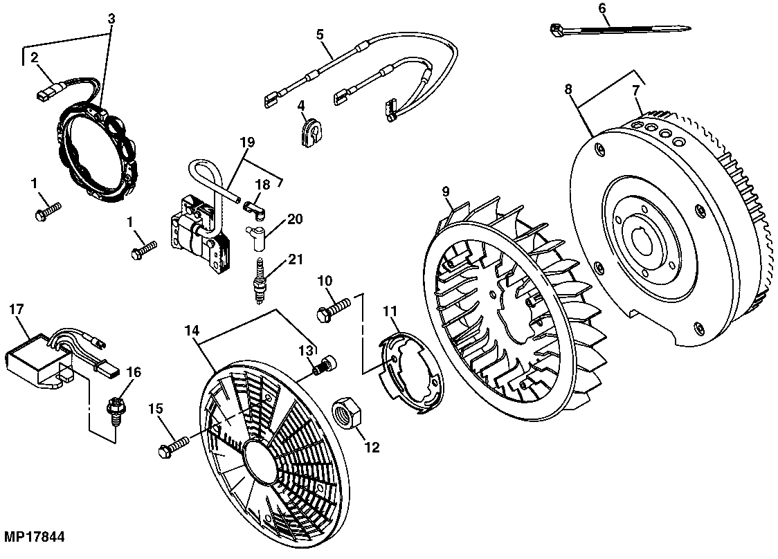 Flywheel, Screen and Engine Electrical Parts